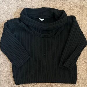 OAK + FORT Black Cowl Neck Sweater